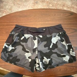 Athleta Black Camo Running Shorts